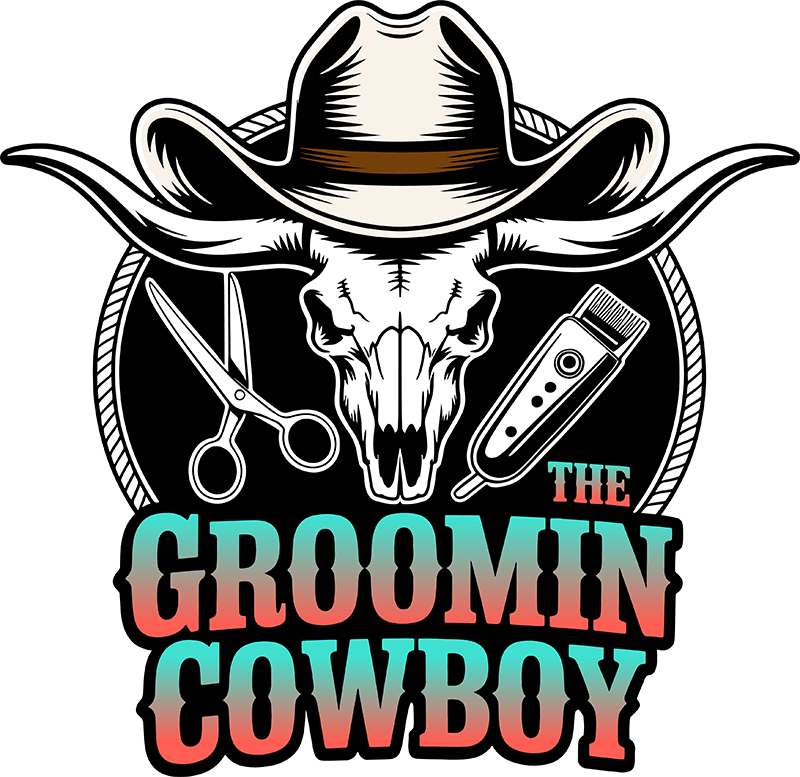 The Groomin' Cowboy Mobile Saloon logo